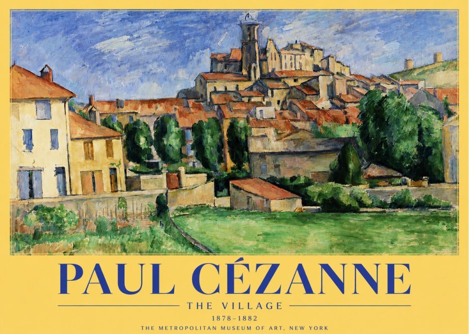 Paul Cézanne The Village I No3 - Juliste