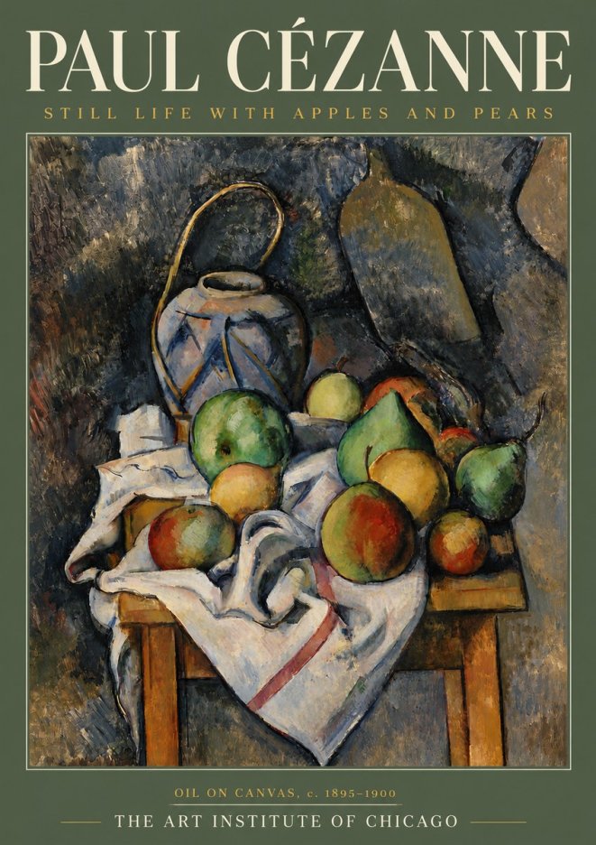 Paul Cézanne Still Life with Apples and Pears No3 - Juliste