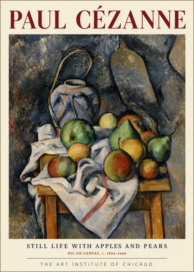 Paul Cézanne Still Life with Apples and Pears No4 - Juliste