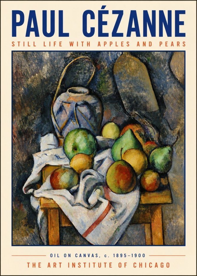 Paul Cézanne Still Life with Apples and Pears No5 - Juliste