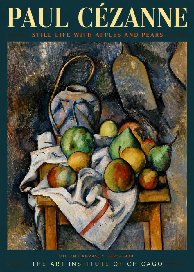 Paul Cézanne Still Life with Apples and Pears No6 - Juliste