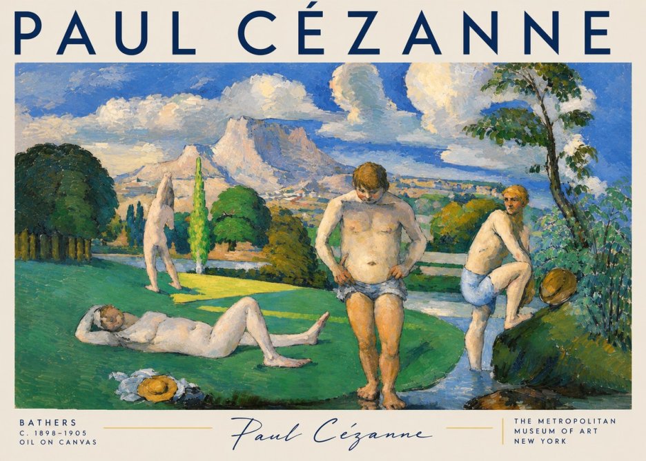 Paul Cézanne Bathers II No3 - Juliste