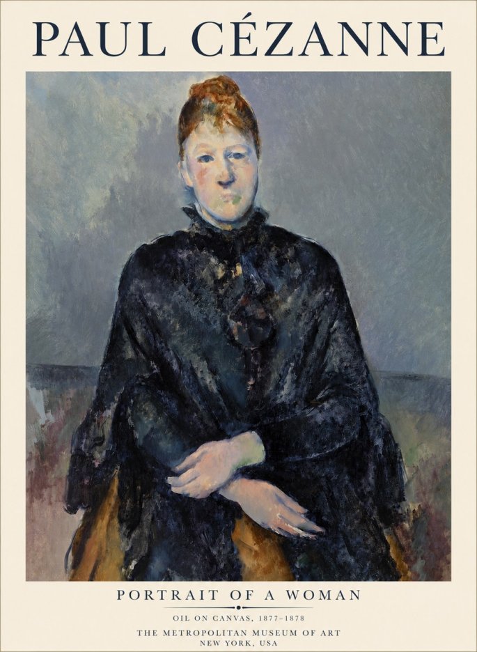 Paul Cézanne Portrait of a Woman I No1 - Juliste