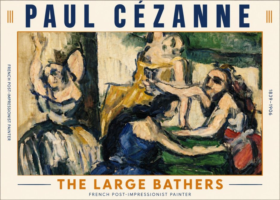 Paul Cézanne The Large Bathers II No6 - Juliste