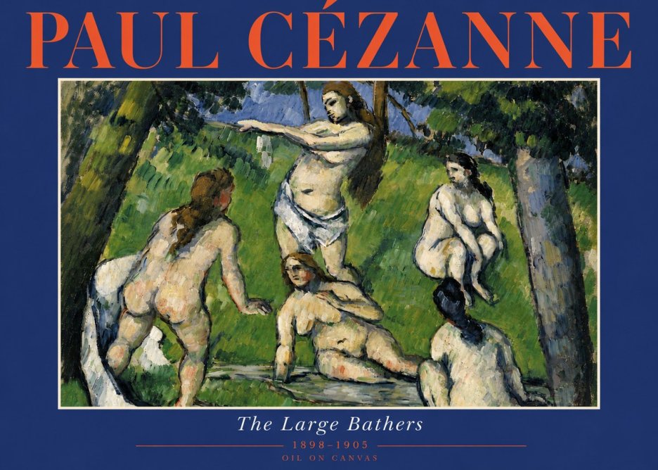 Paul Cézanne The Large Bathers III No6 - Juliste