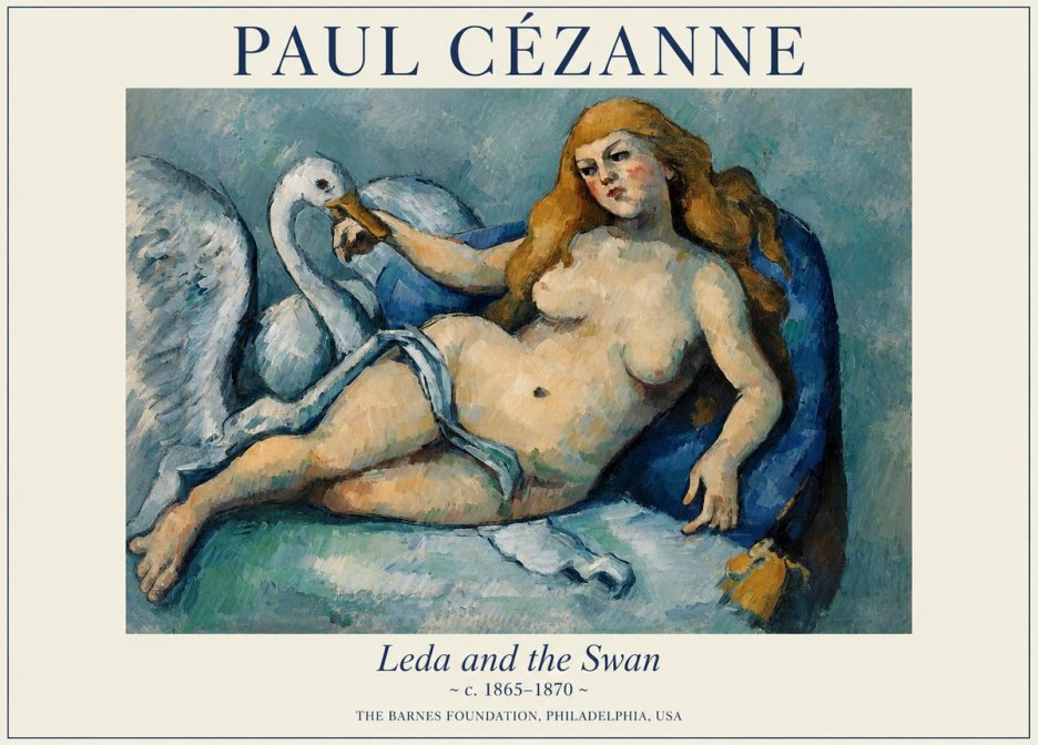 Paul Cézanne Leda and the Swan No1 - Juliste