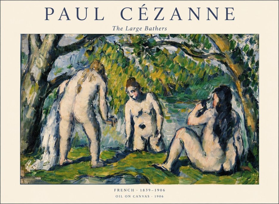 Paul Cézanne The Large Bathers V No1 - Juliste