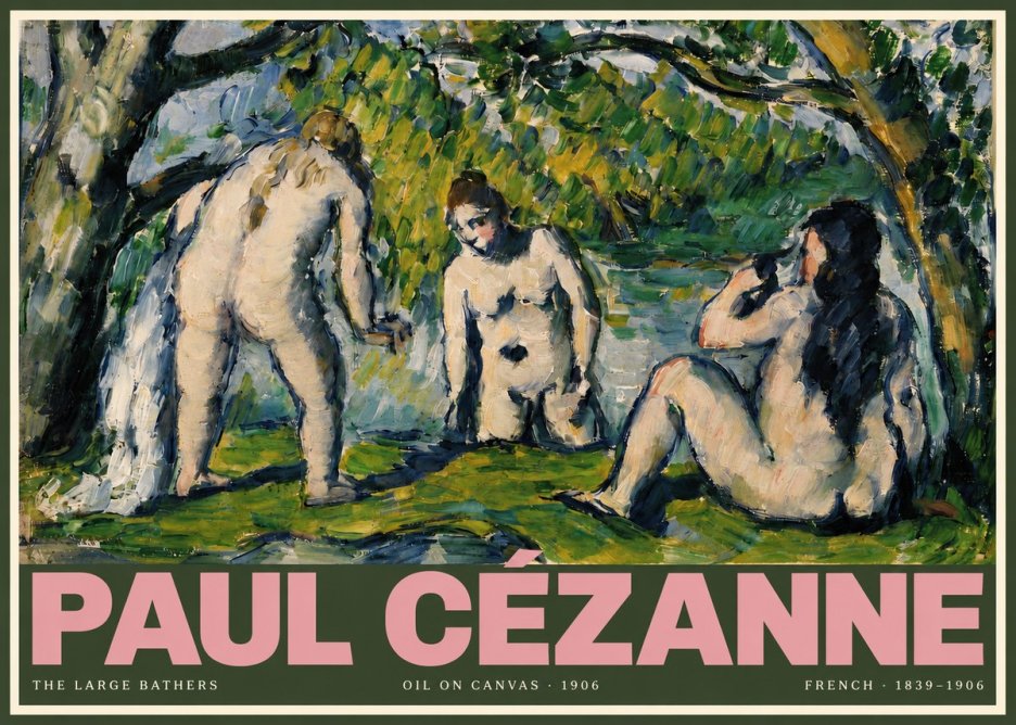 Paul Cézanne The Large Bathers V No2 - Juliste