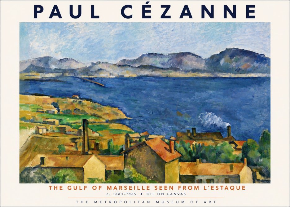 Paul Cézanne The Gulf of Marseille Seen from L'estaque No5 - Juliste