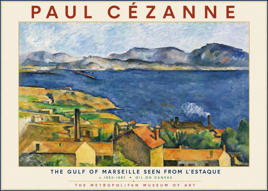 Paul Cézanne The Gulf of Marseille Seen from L'estaque No6 - Juliste
