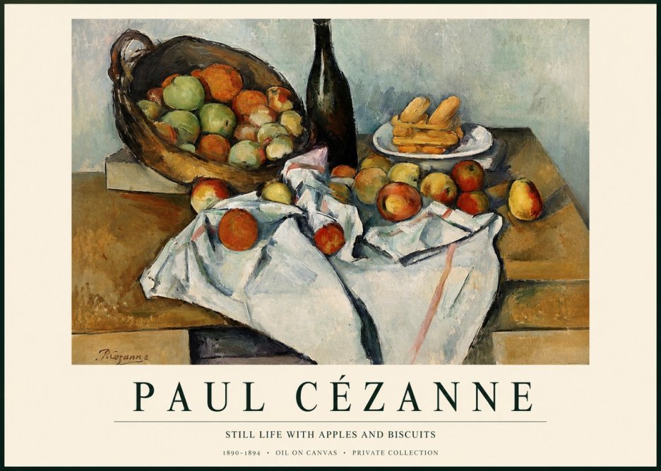 Paul Cézanne Still Life with Apples and Biscuits No1 - Juliste