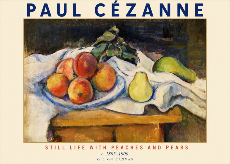 Paul Cézanne Still Life with Peaches and Pears No3 - Juliste