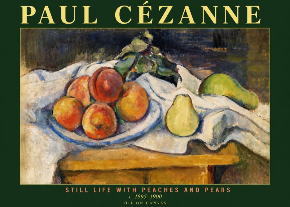 Paul Cézanne Still Life with Peaches and Pears No4 - Juliste