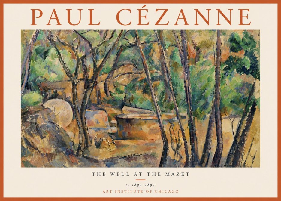 Paul Cézanne The Well at the Mazet No3 - Juliste