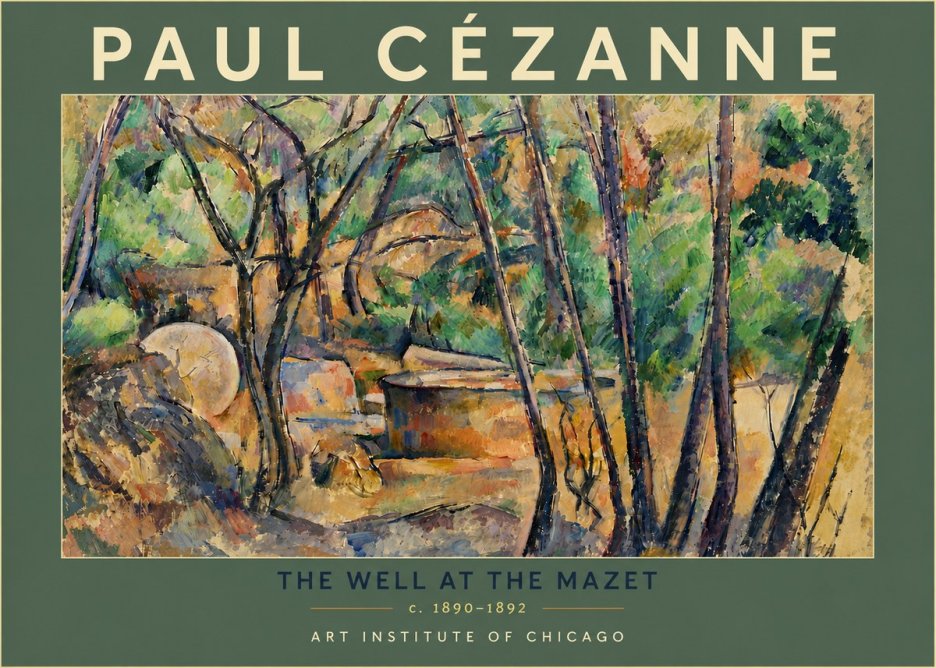 Paul Cézanne The Well at the Mazet No6 - Juliste