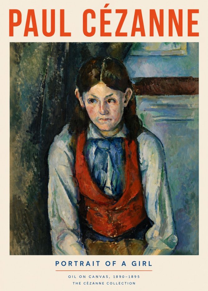 Paul Cézanne Portrait of a Girl No4 - Juliste