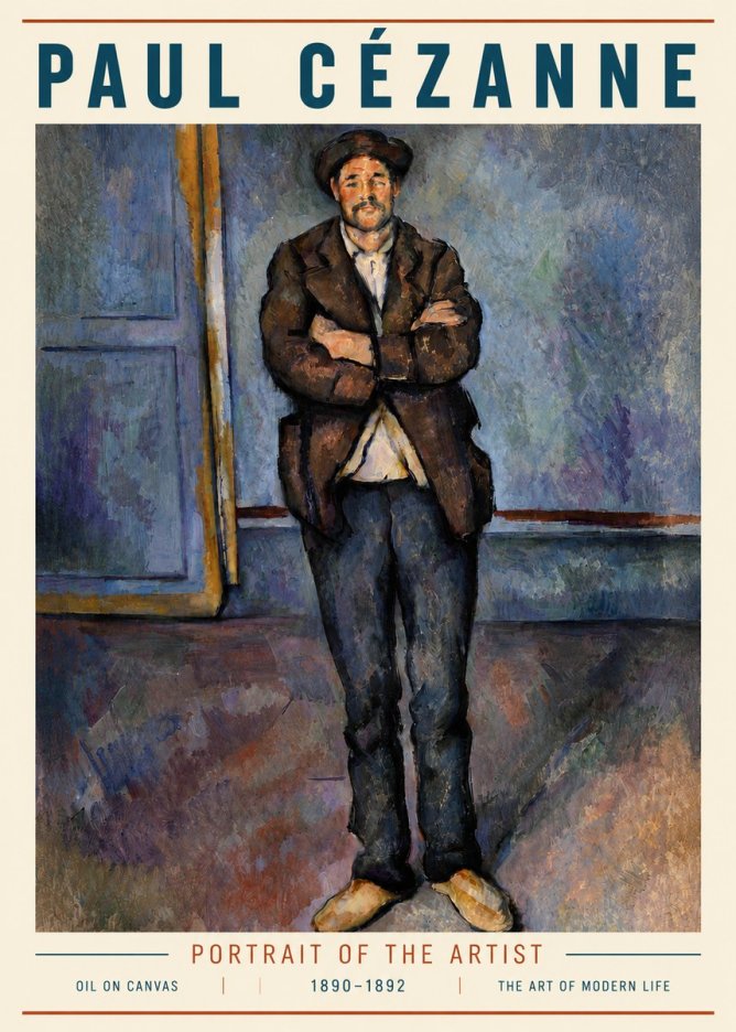 Paul Cézanne Portrait of the Artist II No5 - Juliste