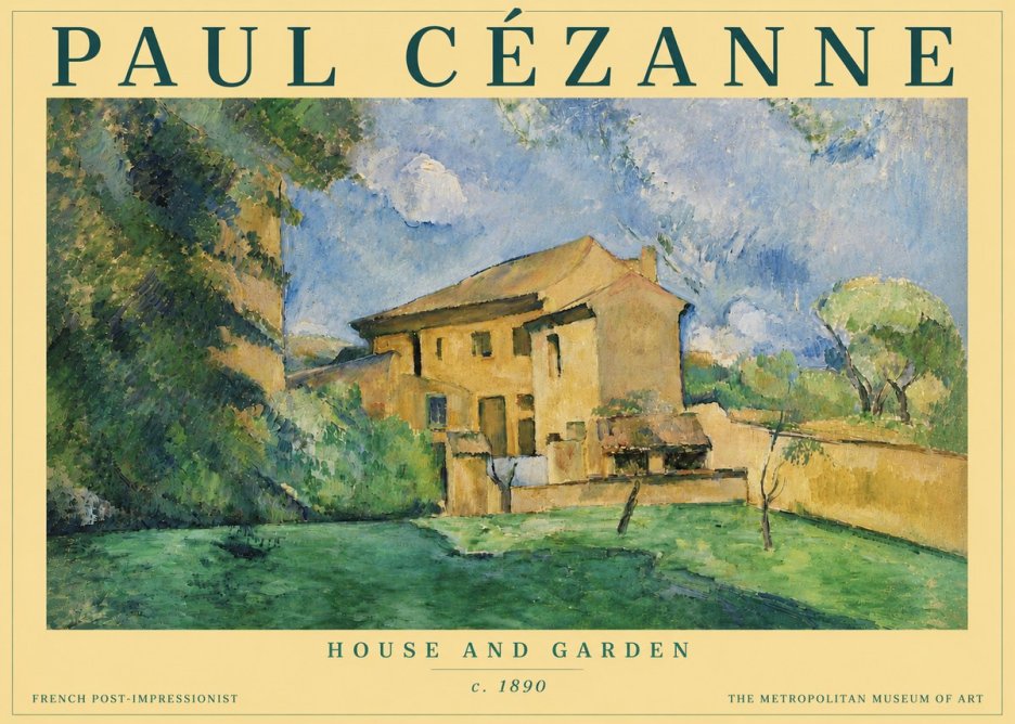 Paul Cézanne House and Garden No4 - Juliste
