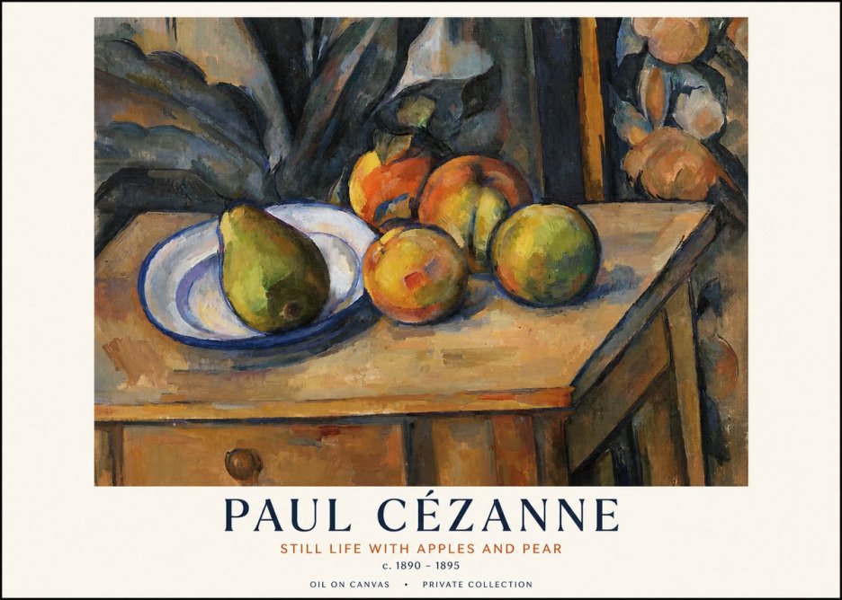 Paul Cézanne Still Life with Apples and Pear No1 - Juliste