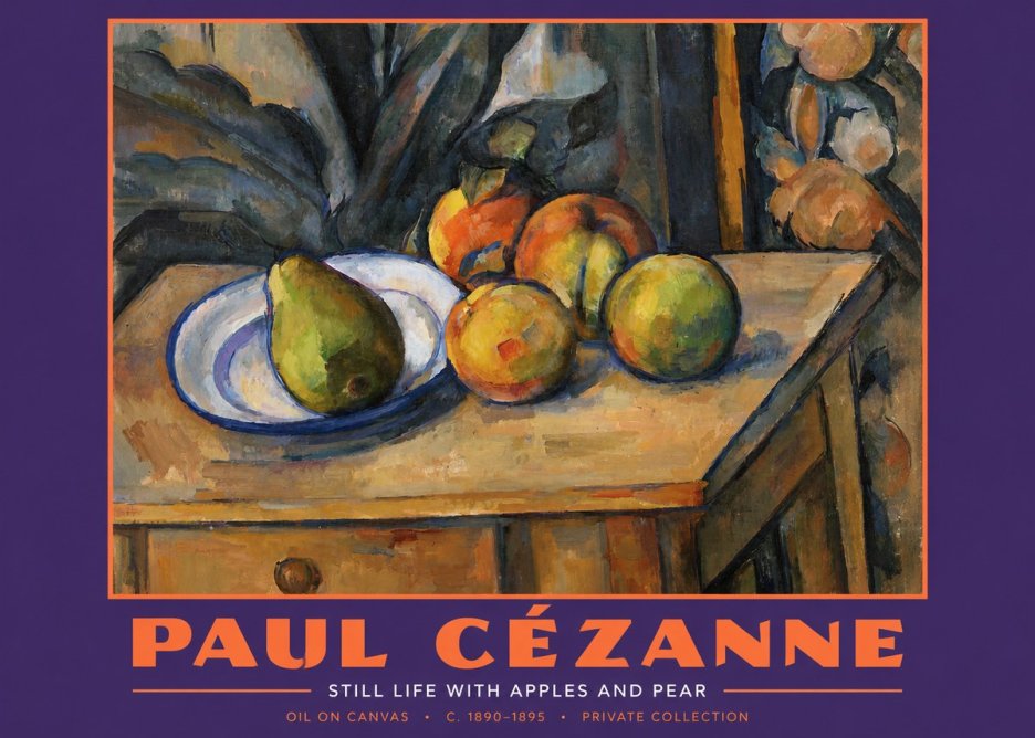 Paul Cézanne Still Life with Apples and Pear No2 - Juliste