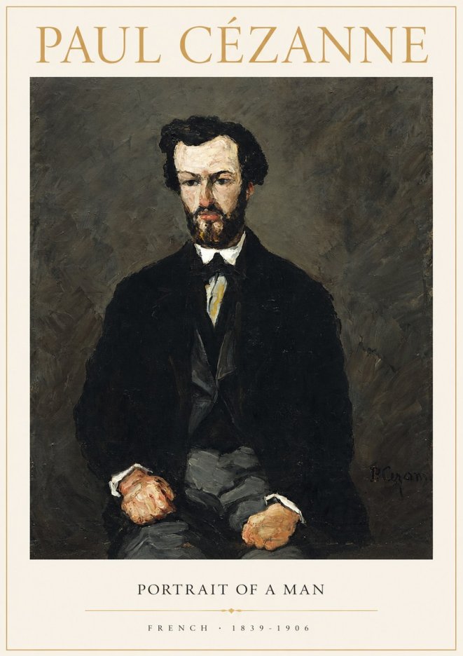 Paul Cézanne Portrait of a Man II No1 - Juliste