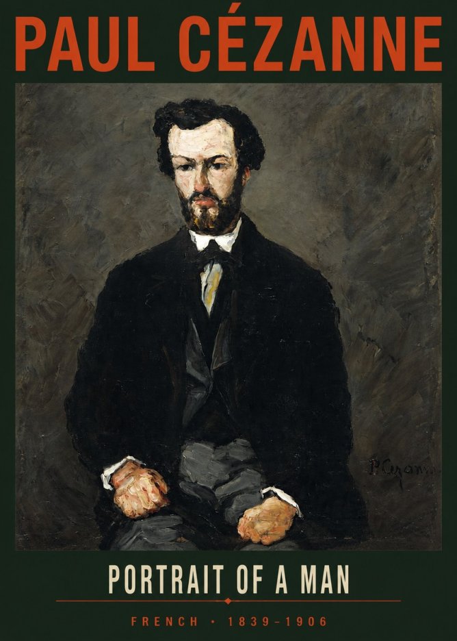 Paul Cézanne Portrait of a Man II No2 - Juliste
