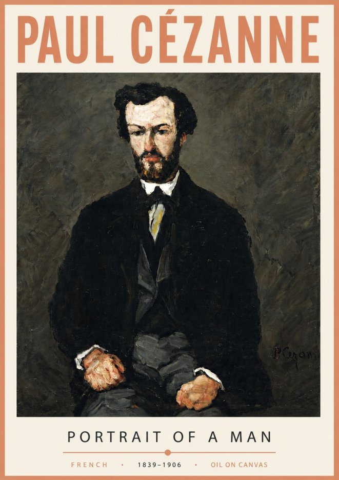 Paul Cézanne Portrait of a Man II No4 - Juliste