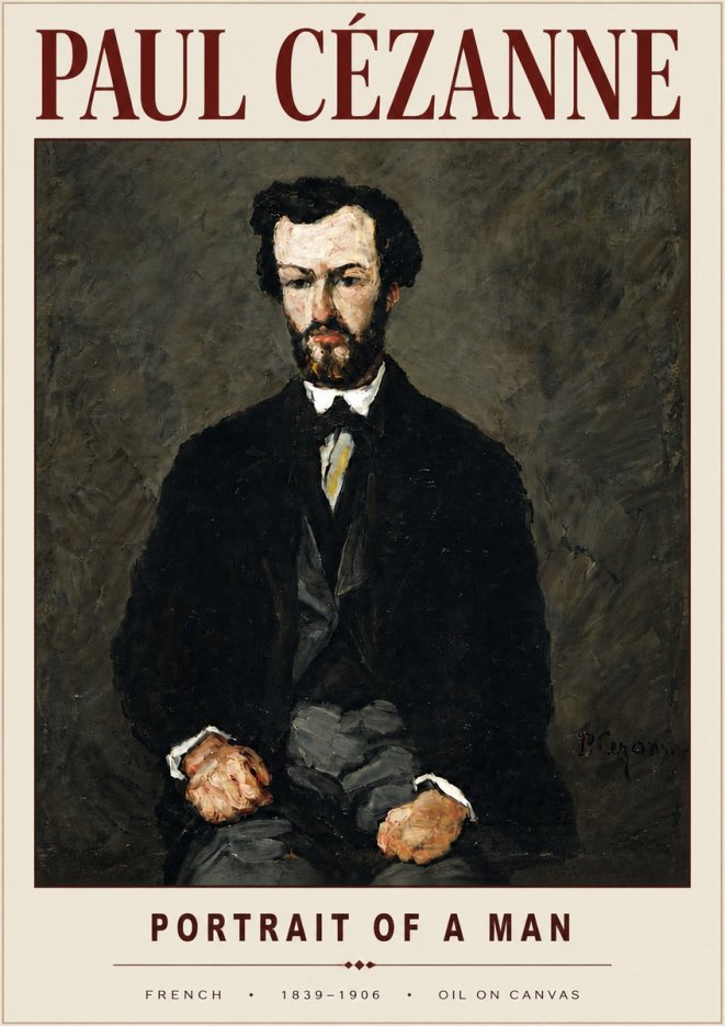 Paul Cézanne Portrait of a Man II No5 - Juliste