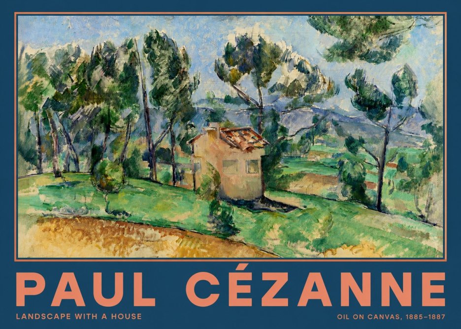 Paul Cézanne Landscape with a House No2 - Juliste