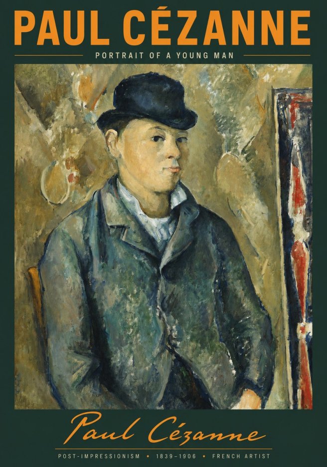 Paul Cézanne Portrait of a Young Man No2 - Juliste