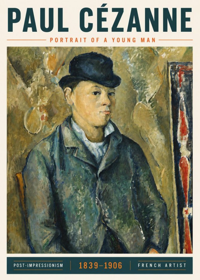 Paul Cézanne Portrait of a Young Man No5 - Juliste