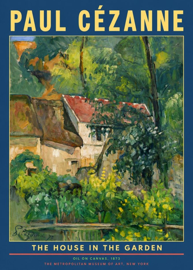 Paul Cézanne The House in the Garden No2 - Juliste