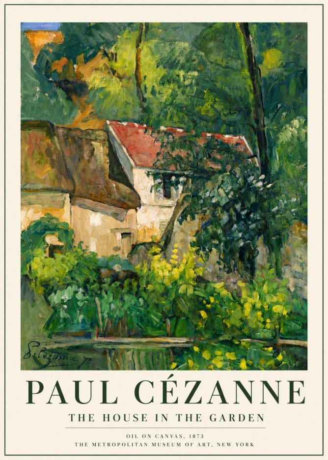 Paul Cézanne The House in the Garden No5 - Juliste