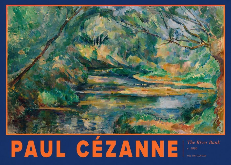 Paul Cézanne The River Bank No2 - Juliste