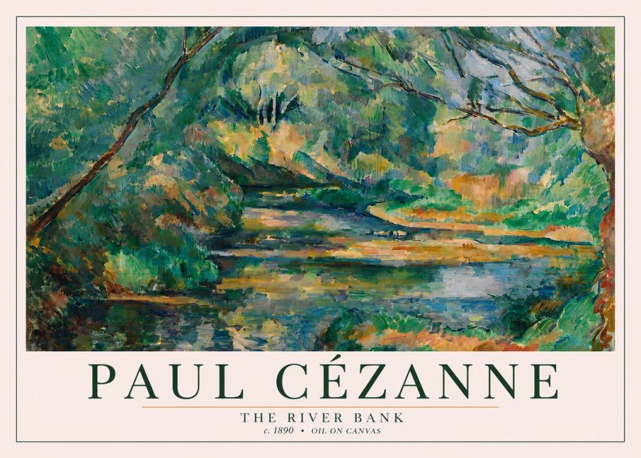 Paul Cézanne The River Bank No3 - Juliste