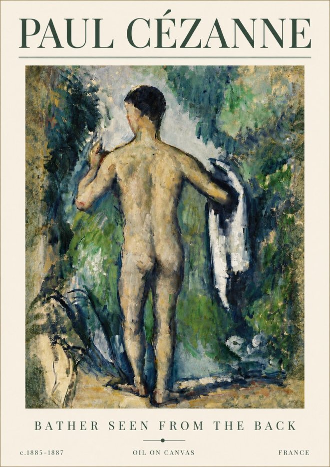 Paul Cézanne Bather Seen from the Back No6 - Juliste