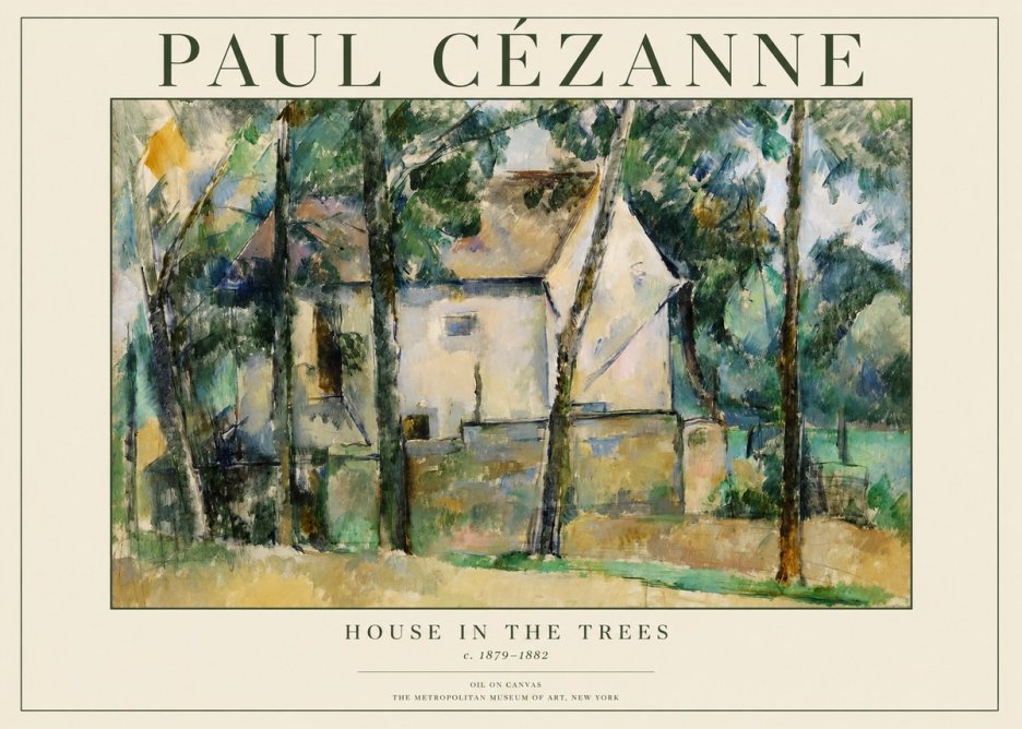 Paul Cézanne House in the Trees No1 - Juliste