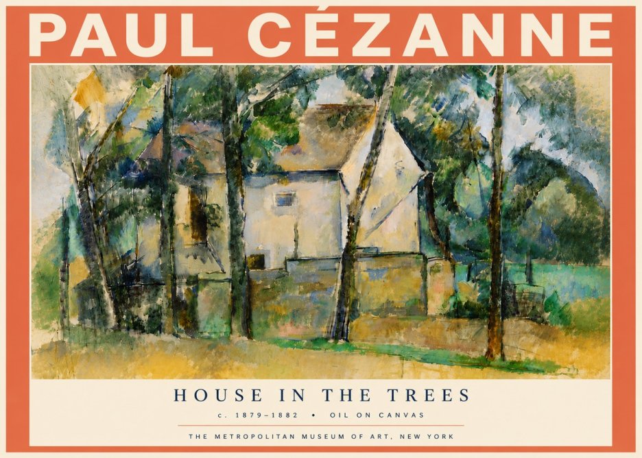 Paul Cézanne House in the Trees No5 - Juliste