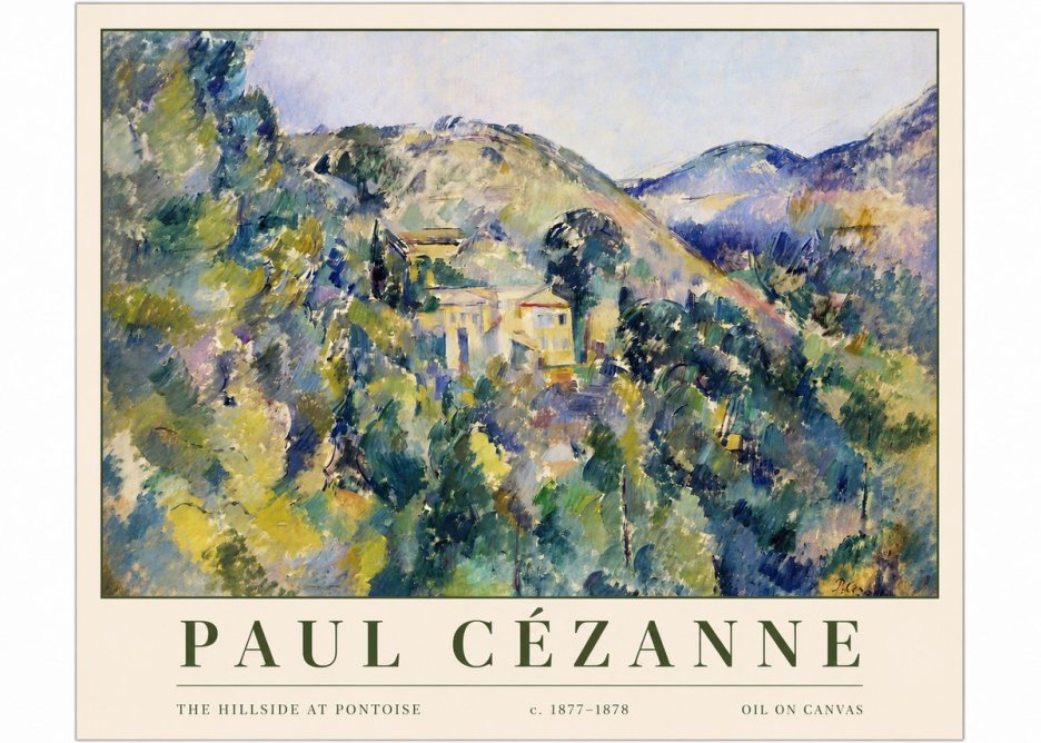 Paul Cézanne The Hillside at Pontoise No4 - Juliste