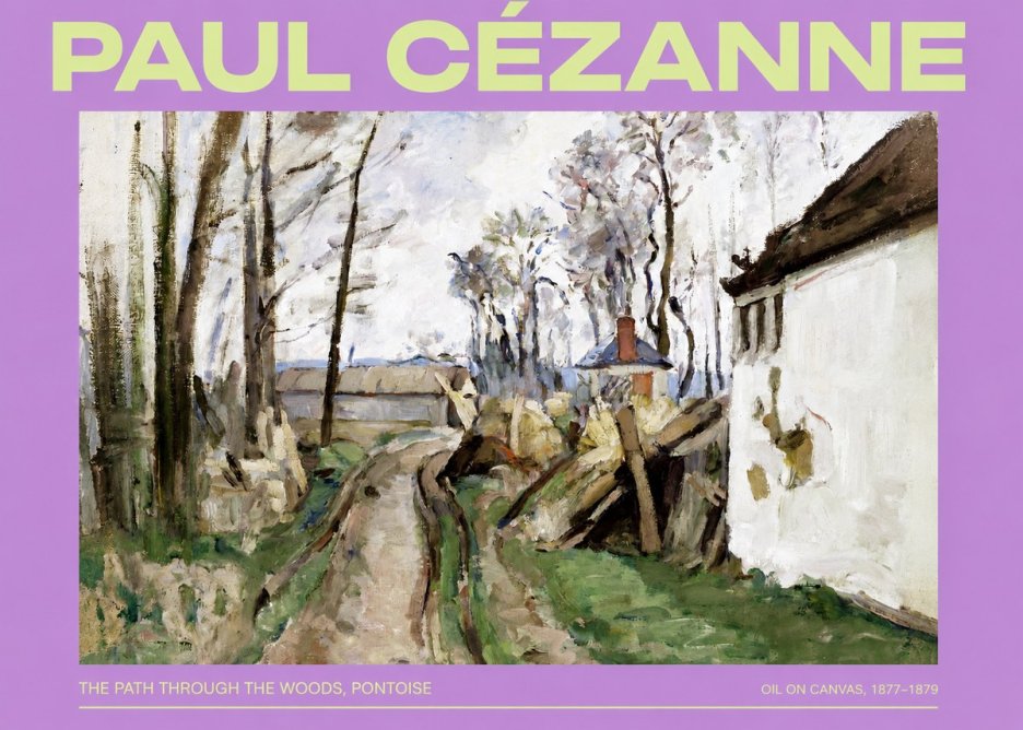 Paul Cézanne The Path Through the Woods, Pontoise No2 - Juliste