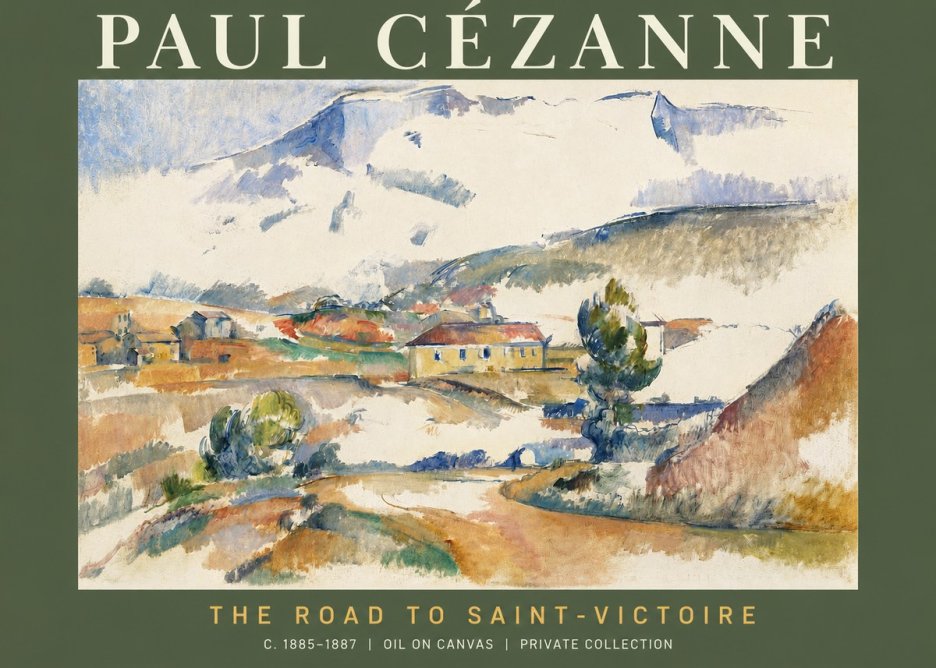 Paul Cézanne The Road to Saint-victoire No2 - Juliste