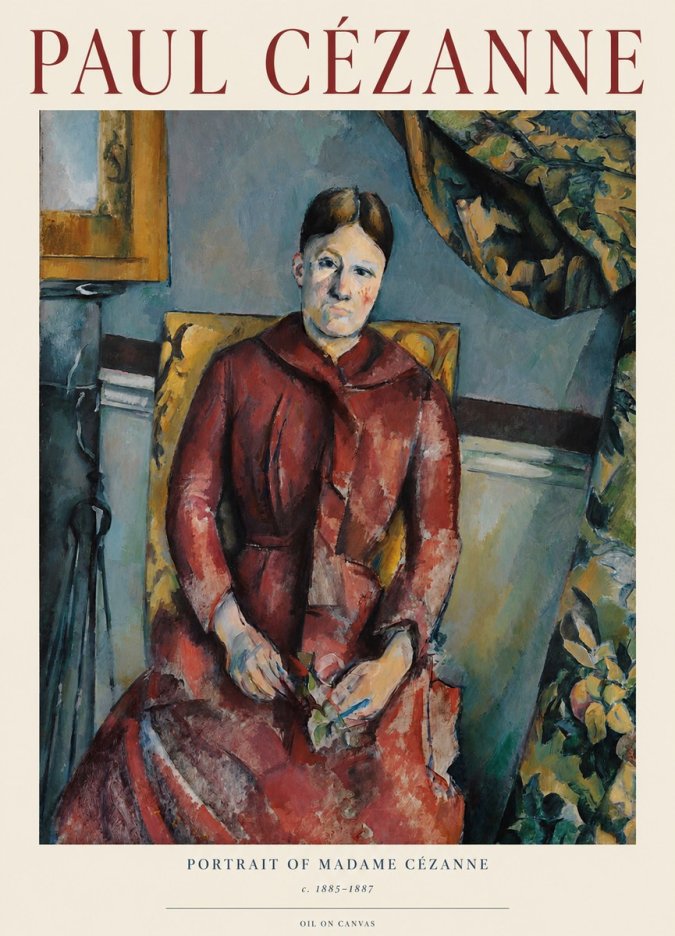 Paul Cézanne Portrait of Madame Cézanne II No1 - Juliste