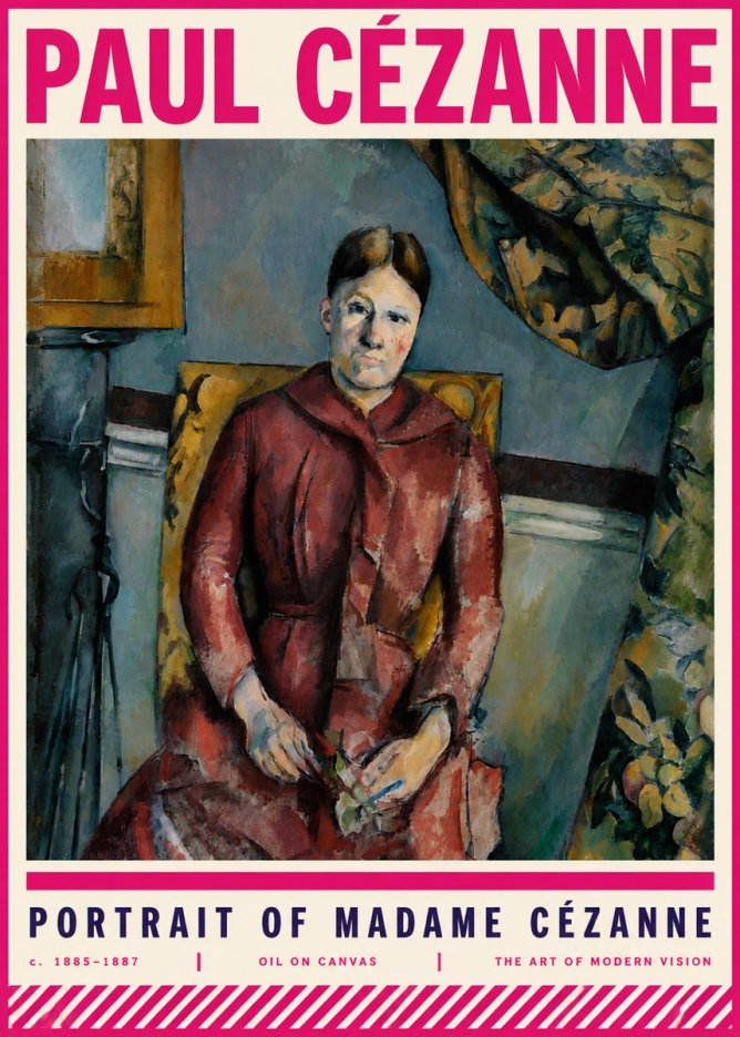 Paul Cézanne Portrait of Madame Cézanne II No4 - Juliste