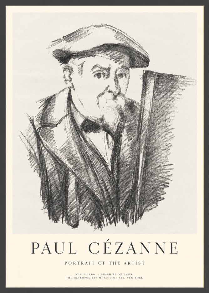 Paul Cézanne Portrait of the Artist III No1 - Juliste