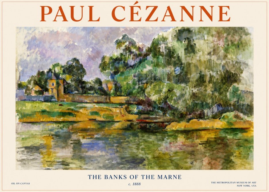 Paul Cézanne The Banks of the Marne No3 - Juliste