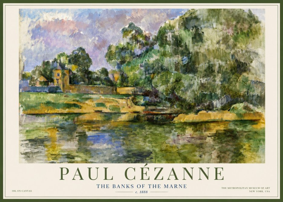 Paul Cézanne The Banks of the Marne No4 - Juliste
