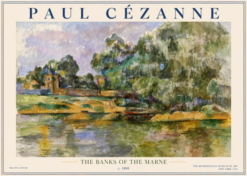 Paul Cézanne The Banks of the Marne No5 - Juliste