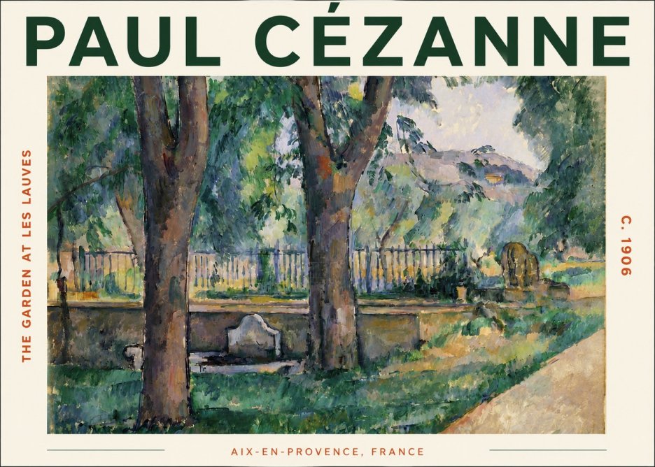 Paul Cézanne The Garden at Les Lauves No3 - Juliste