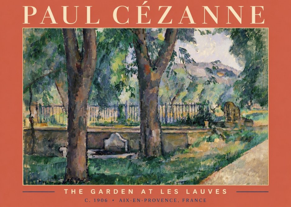 Paul Cézanne The Garden at Les Lauves No4 - Juliste