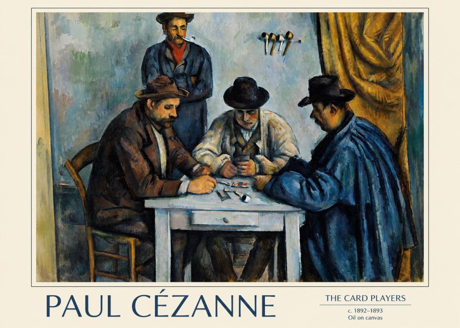 Paul Cézanne The Card Players II No1 - Juliste